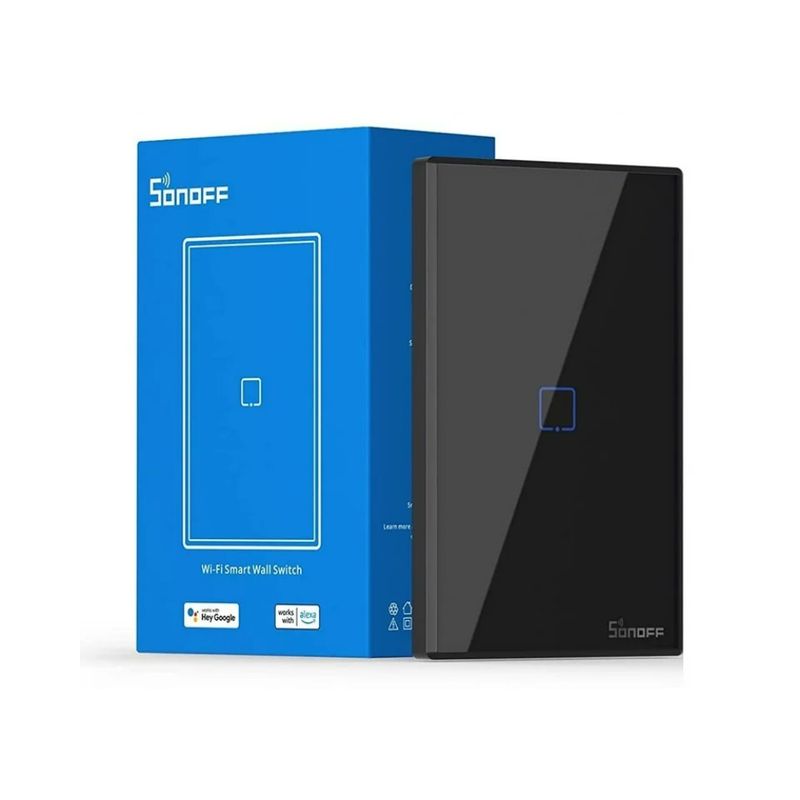 SONOFF - Interruptor Inteligente Sonoff T3 Negro 1 Boton Wifi