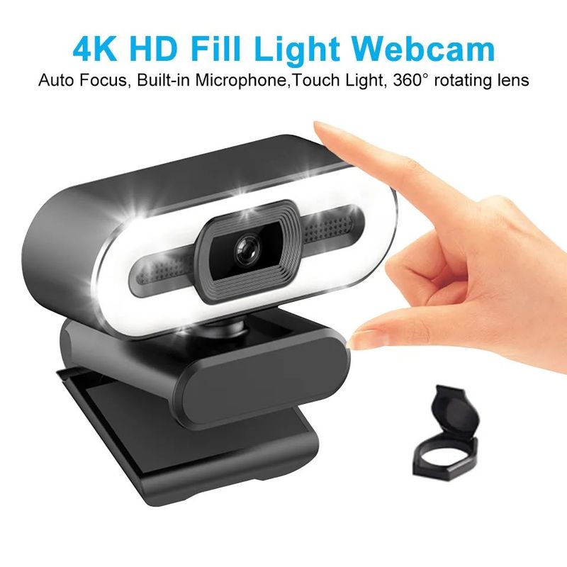 OEM - Cámara Web 4K Resolución Real 8MP UHD 3840x2160 con Micrófono