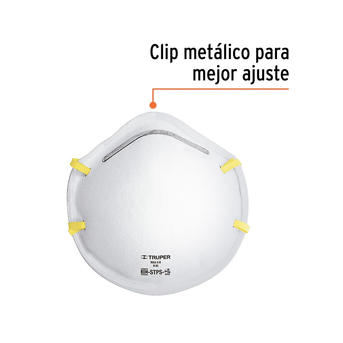 TRUPER - 2 respiradores N95 para polvos y partículas