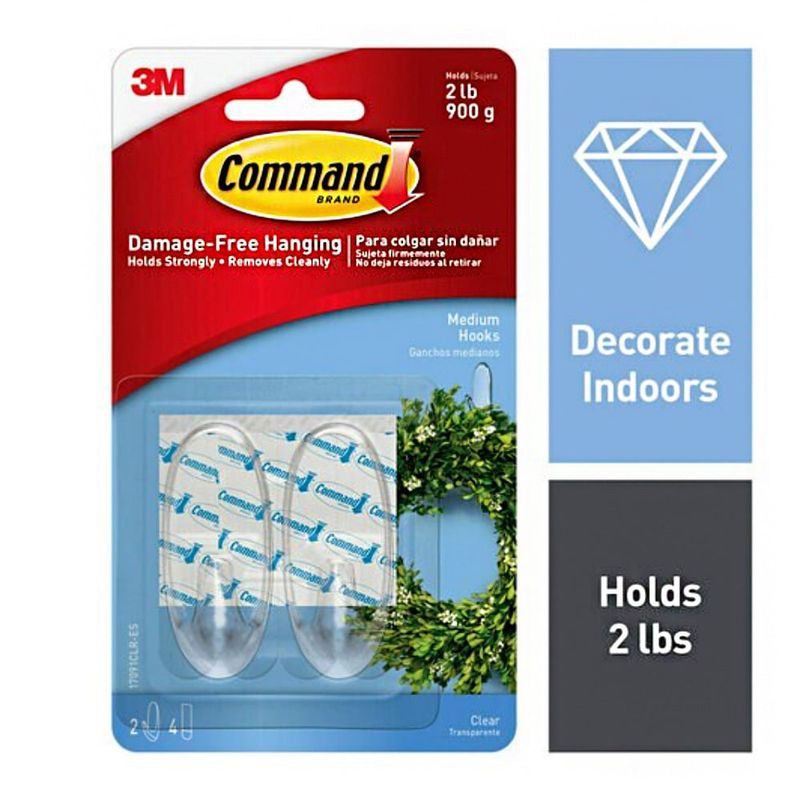 MARCA - Gancho Command Clear Mediano 17091 x2