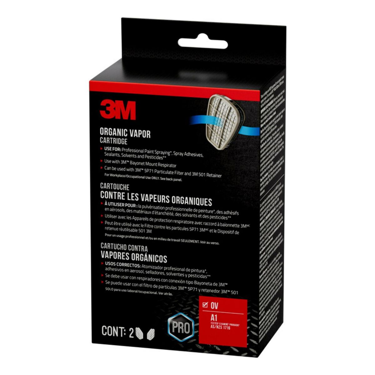 3M - Cartuchos 3M para Vapores Orgánicos  Repuesto para Respirador