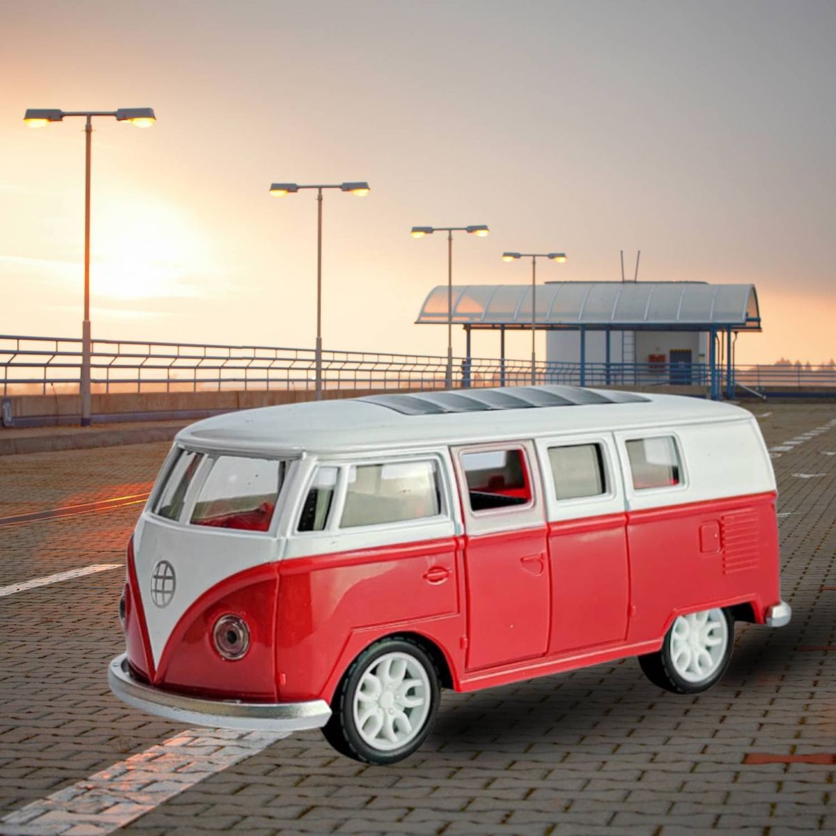 GENERICO - Combi Volkswagen Beetle De Año 1947-1950 Rojo