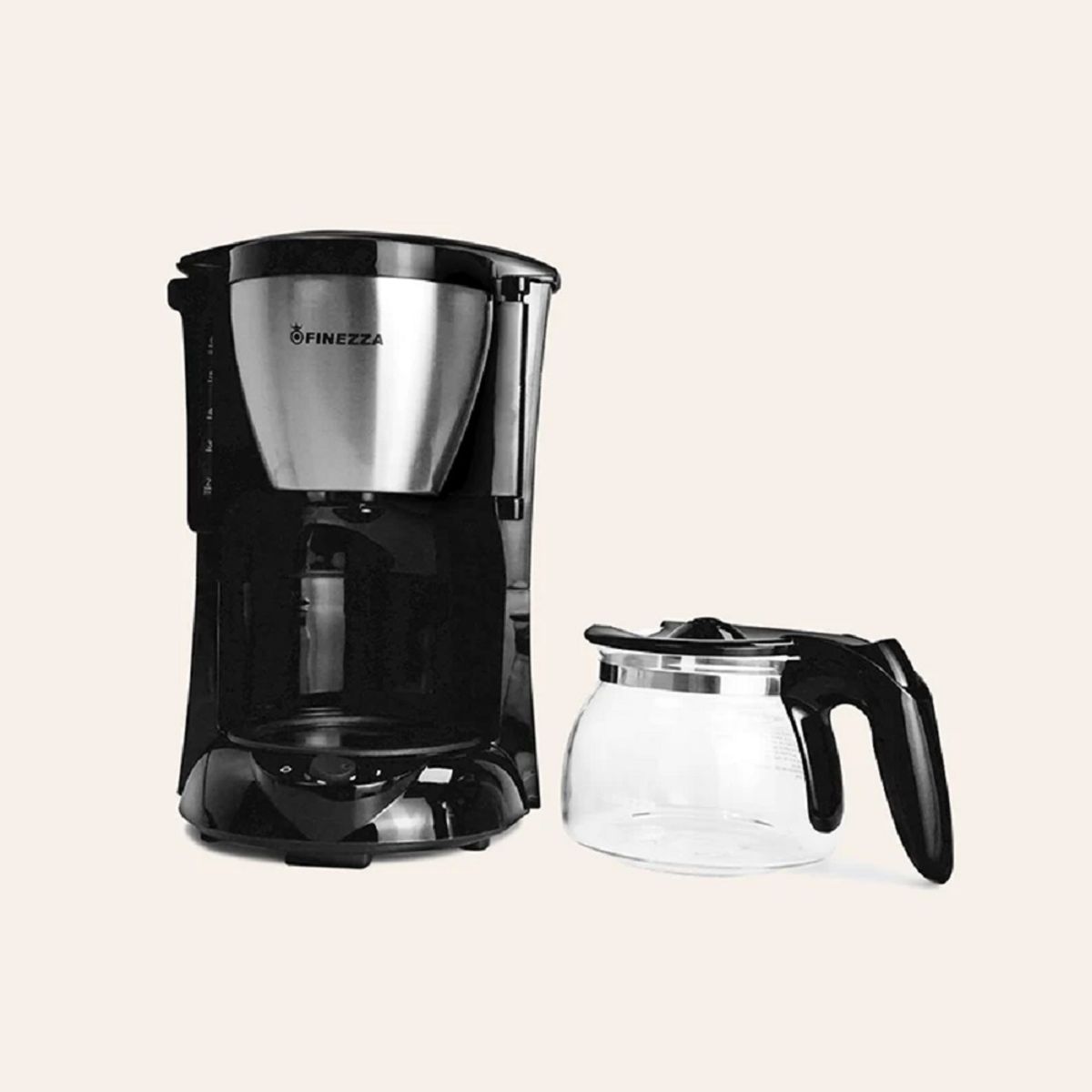 FINEZZA - Cafetera FINEZZA 650 ml. CK-674F-N NEGRO