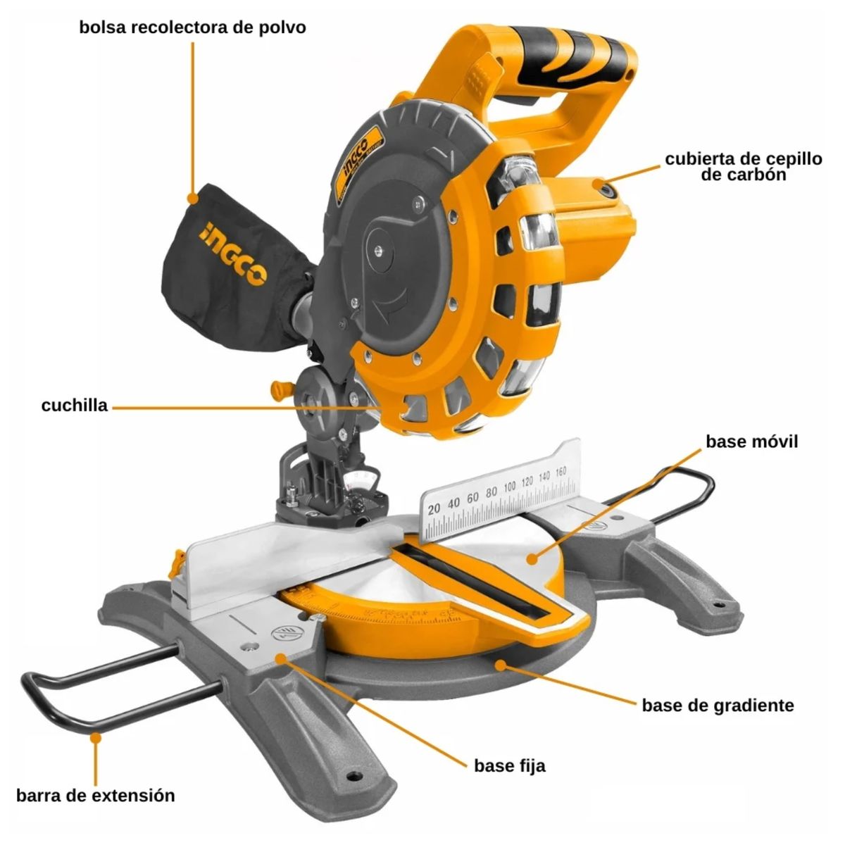 INGCO TOOLS - SIERRA Ingletadora  1400W 8 pulgadas INGCO BMS14007