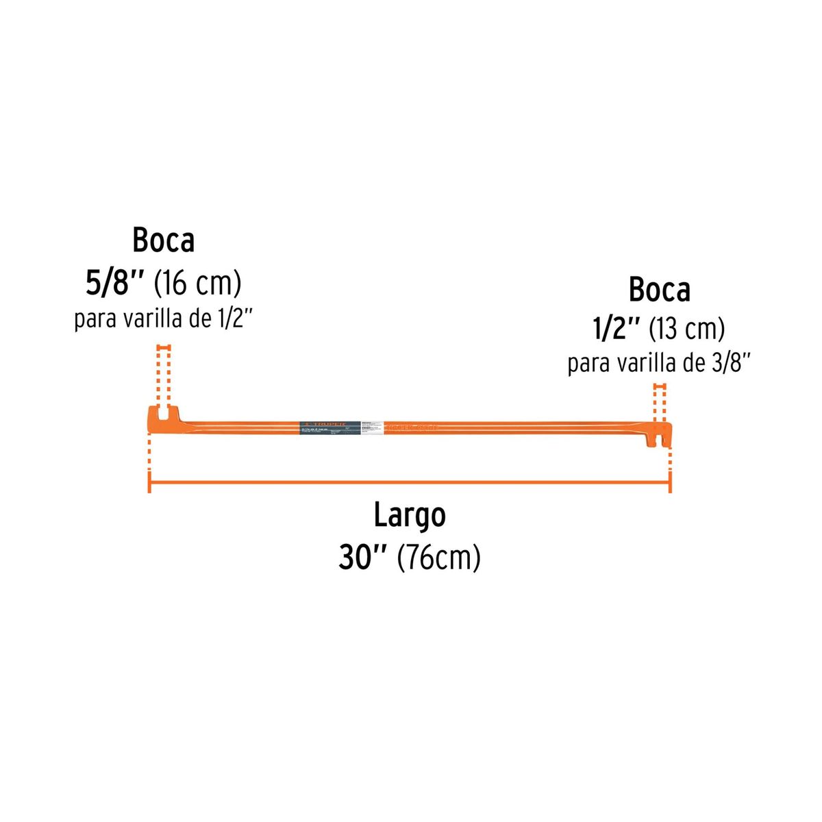 TRUPER - Dobladora de fierro Grifa dos bocas de 58 y 12 Truper