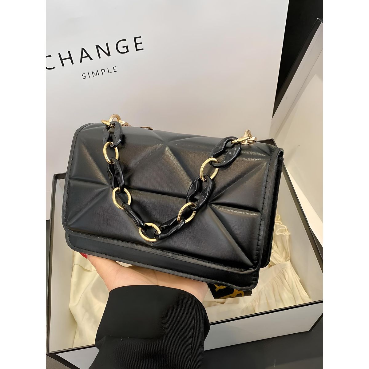 GENERICO - CARTERA BOLSO DE MANO DE FIESTA NOCHE MORRAL TOTE BAG