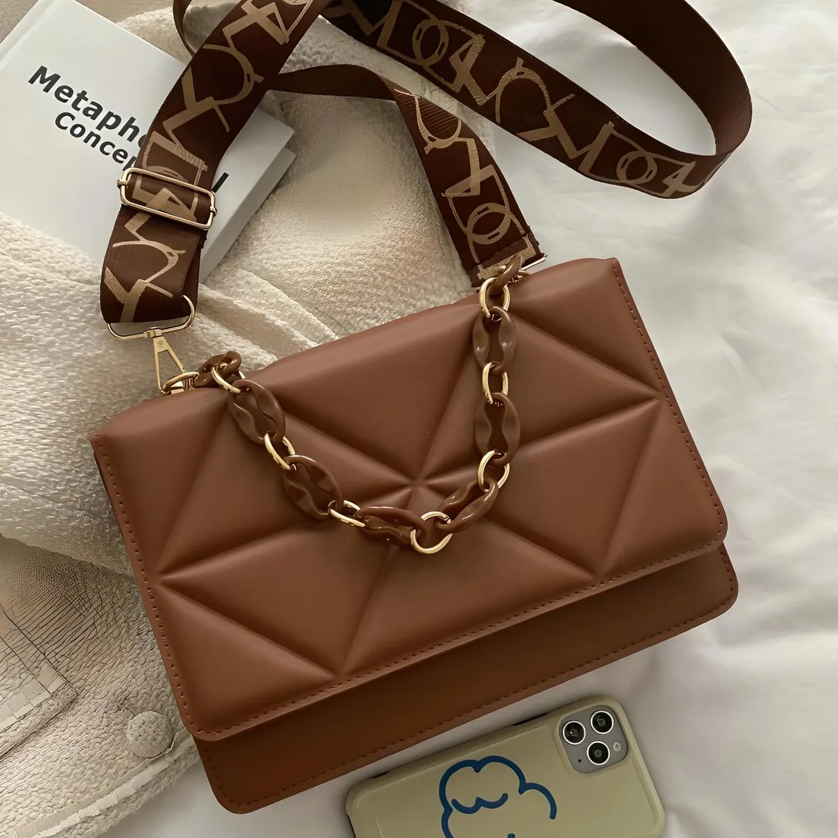 GENERICO - CARTERA BOLSO DE MANO DE FIESTA NOCHE MORRAL TOTE BAG