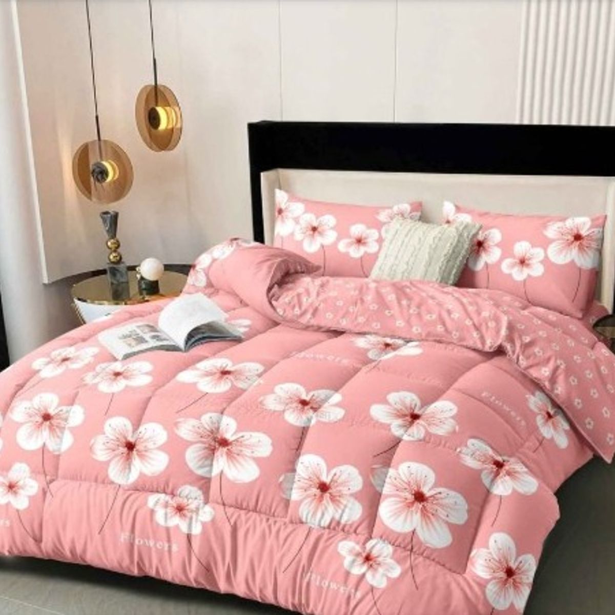 GENERICO - Set de cobertor + juego de sabanas 2 Plz bramante 5 Piezas  Algodón