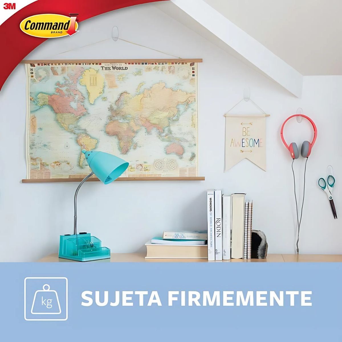 3M - Pack x2 Gancho Command Clear Mediano 17091 x2