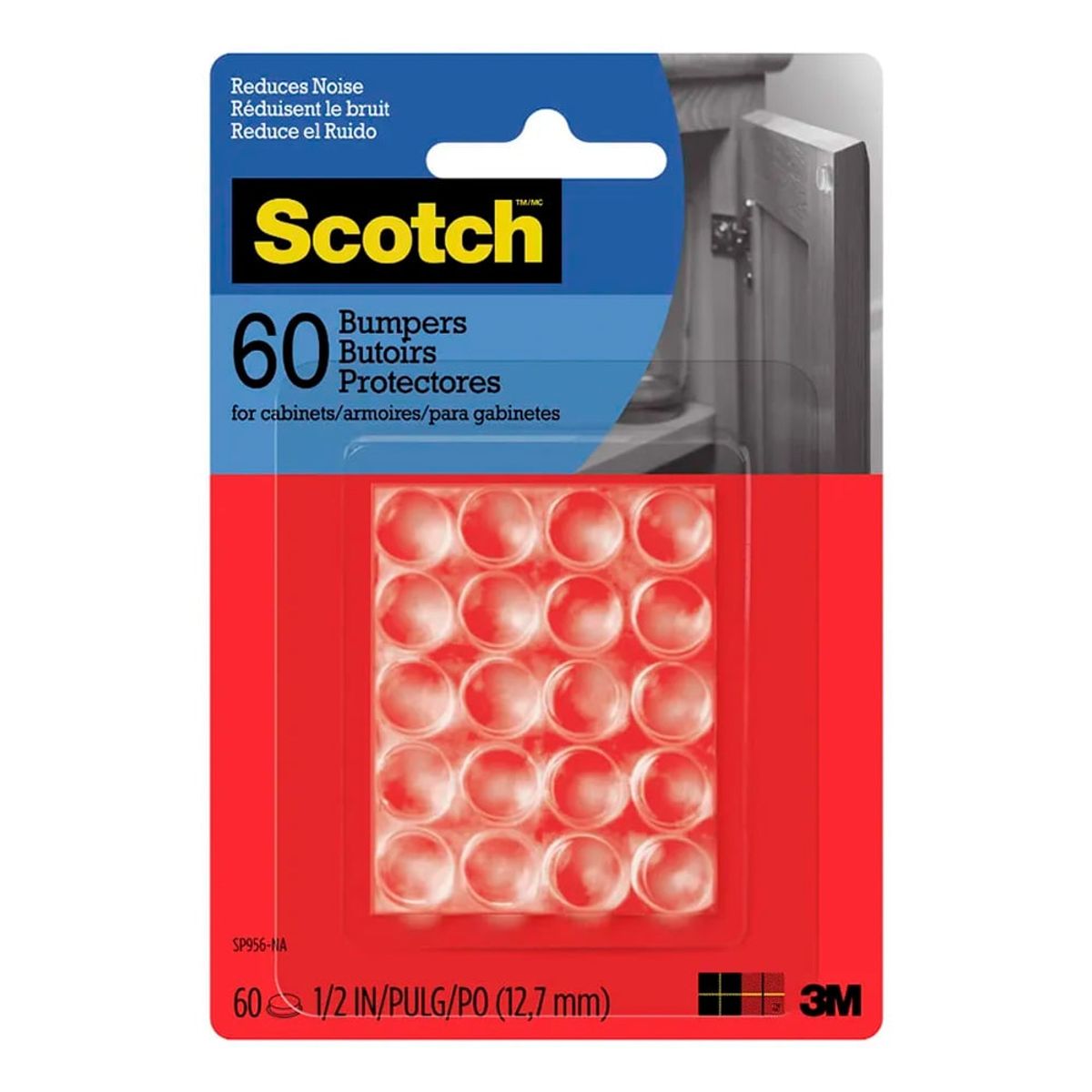 3M - Topes de Goma Scotch Transparente x60