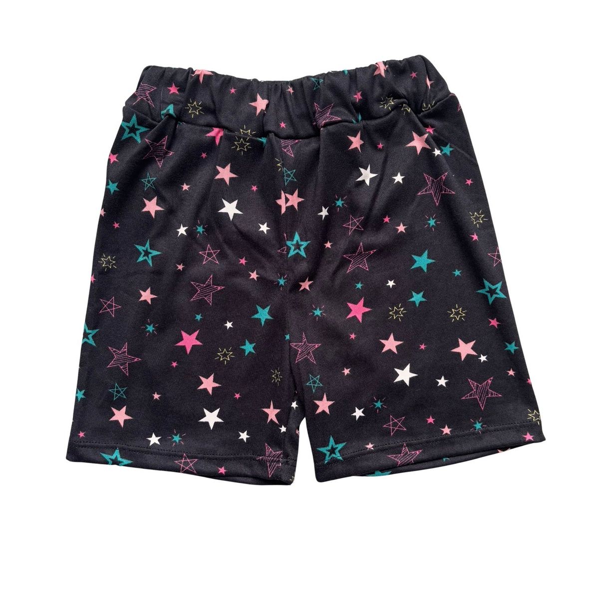 RED CARROT - Short negro con estrellas rosa y verde