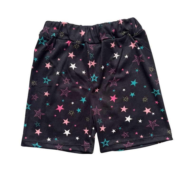 RED CARROT - Short negro con estrellas rosa y verde