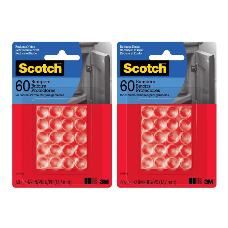 3M - Pack x2 Topes De Goma Scotch Transparente X60