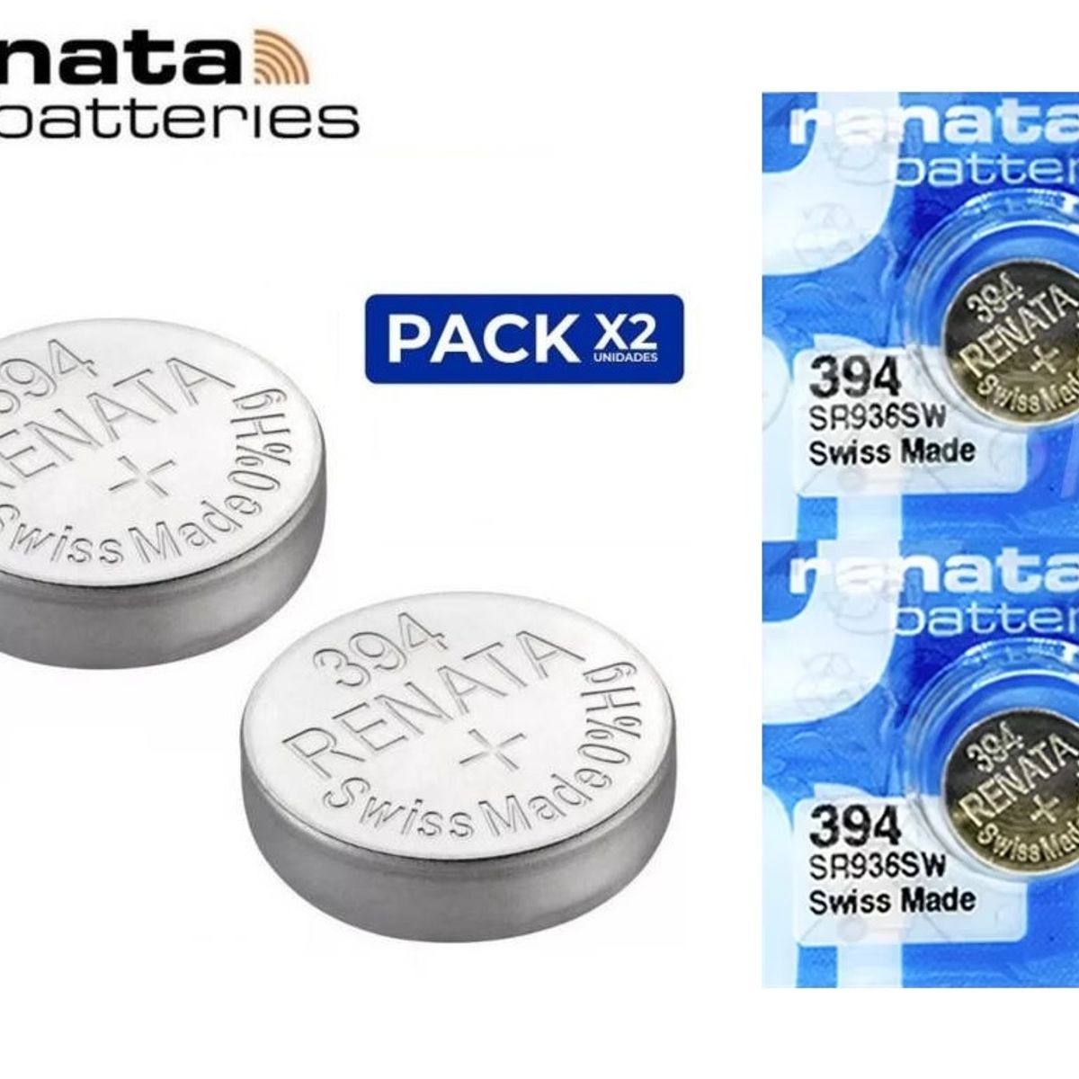 GENERICO - Pila Batería Renata 394 SR936SW Tipo Botón Original Suiza