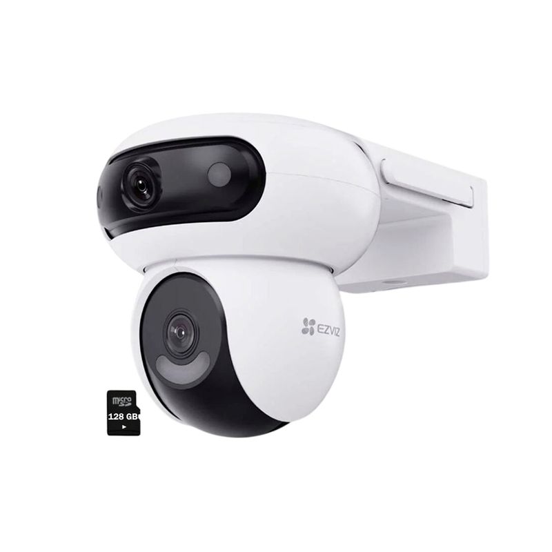 EZVIZ - Cámara Ezviz H90 Dual 4MP + 4MP Binocular WiFi Gira 360 Exterior 128GB