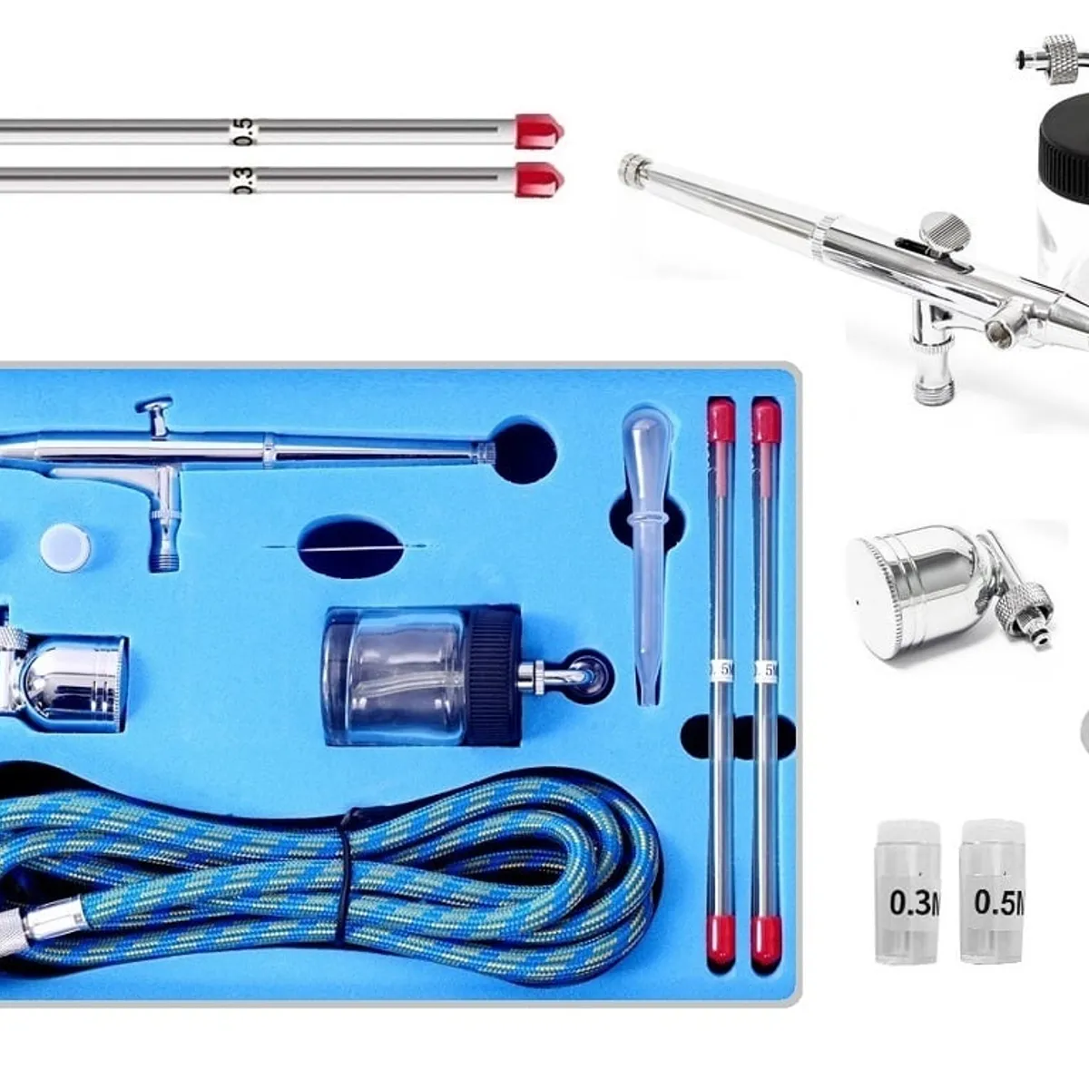 GENERICO - Aerógrafo Doble Acción Pistola Kit Pintura Repostería Diseño