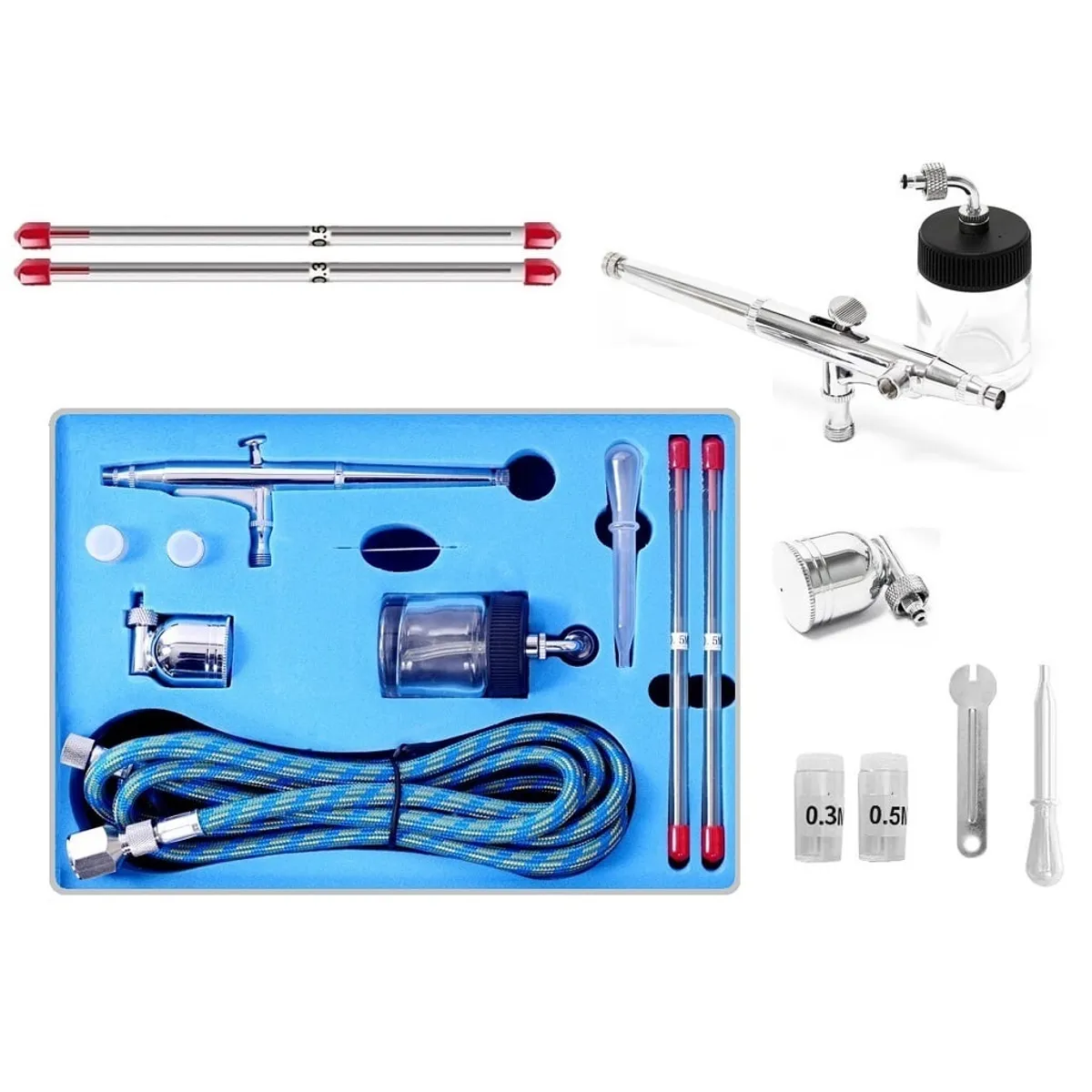 GENERICO - Aerógrafo Doble Acción Pistola Kit Pintura Repostería Diseño