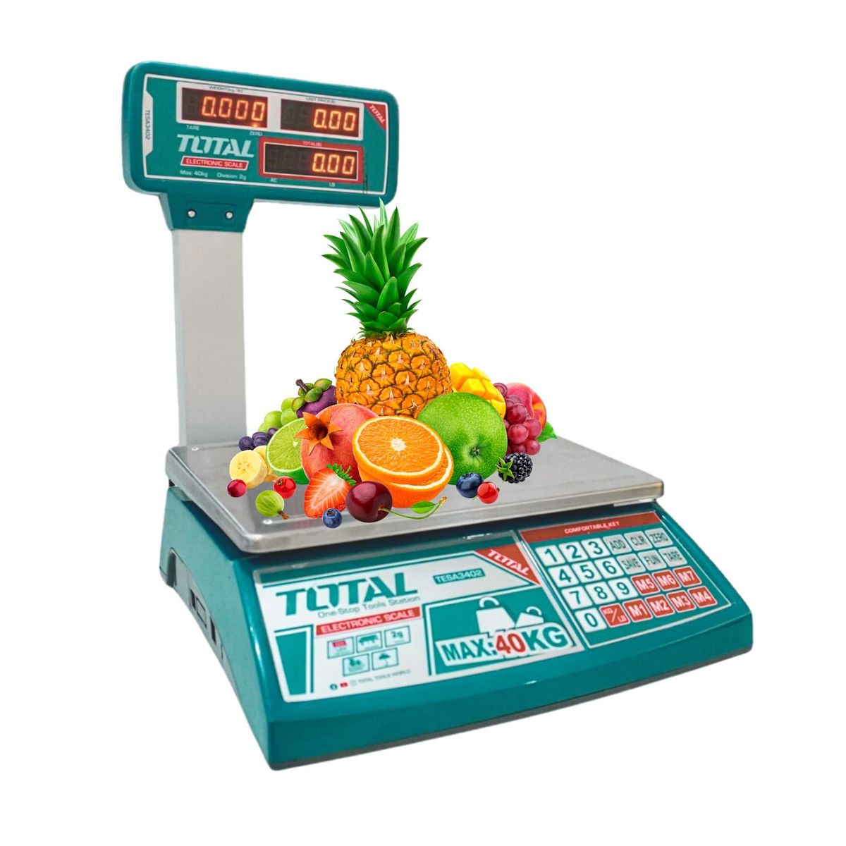 TOTAL TOOLS - Balanza digital electrónica de mostrador TOTAL 40k