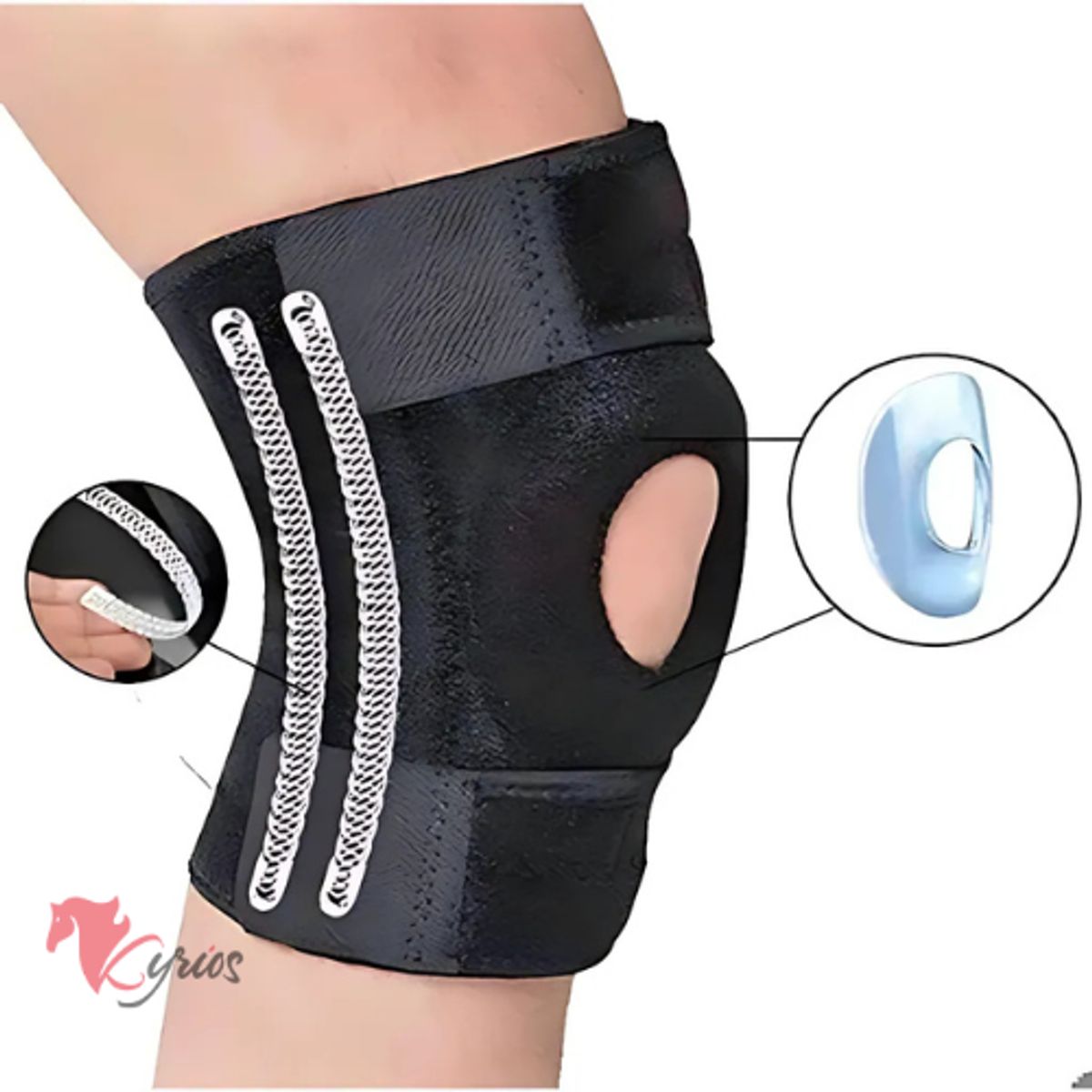 NO LOGO - Rodillera Con Ajuste Y 2 Varillas