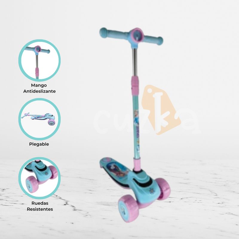 CUZKA - Scooter Plegable para Niños «FROZEN» Bluetooh