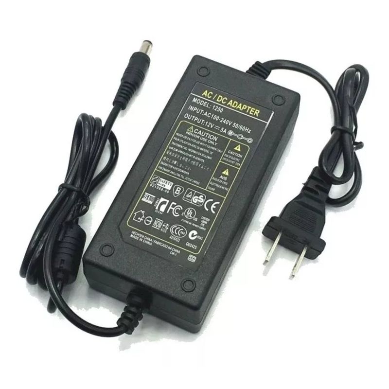 GENERICO - Adaptador Transformador 5a 12v Fuente De Poder