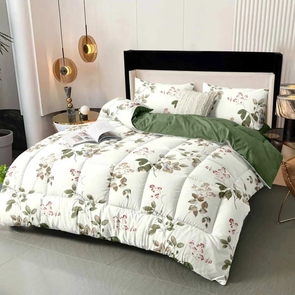 GENERICO - Set de cobertor + juego de sabanas 2 Plz bramante 5 Piezas  Algodón