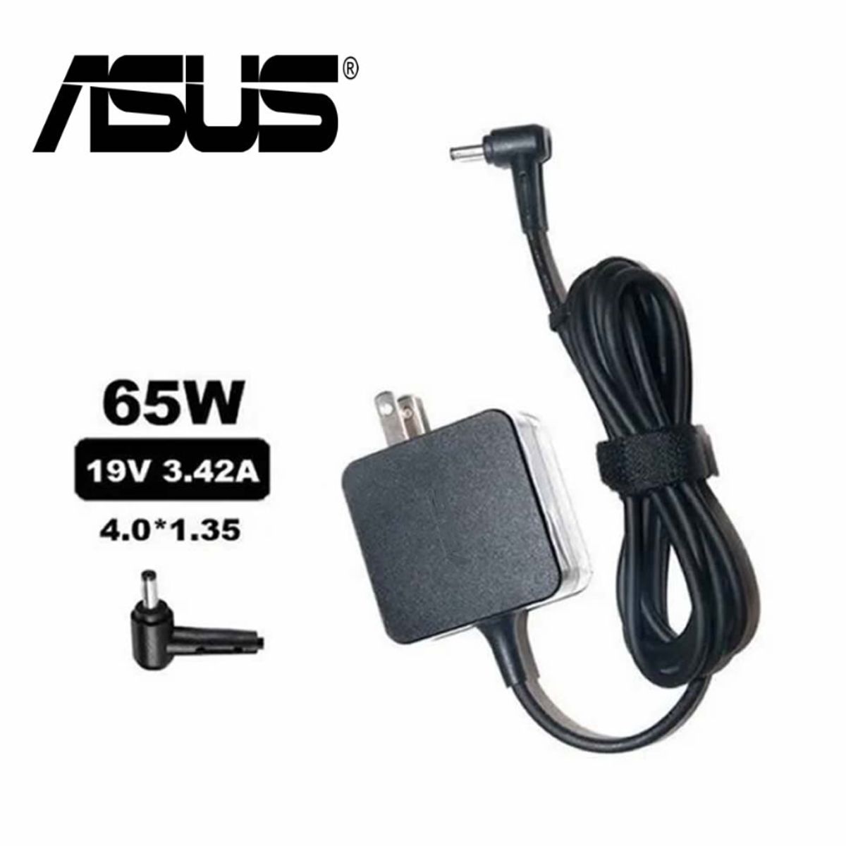GENERICO - CARGADOR COMPATIBLE ASUS 19V 3.42A - 4.0 x 1.35mm 65W RETRACTIL
