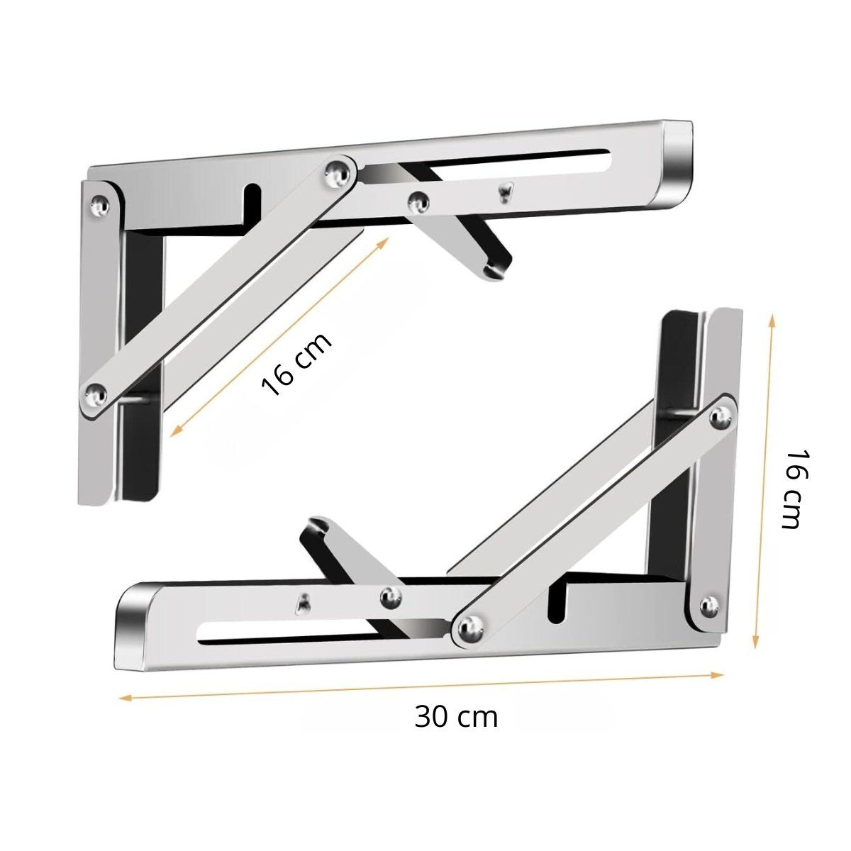 Repisa Soporte Ángulo Plegable Push 30cm Pack X4, marca Pentha - Foto 2