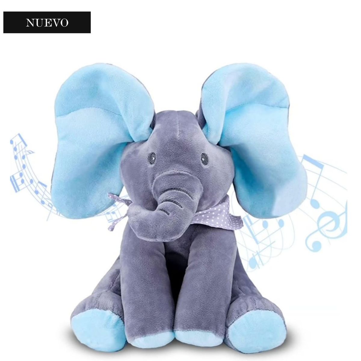 GENERICO - Juguete Peluche Elefante con Movimiento Celeste