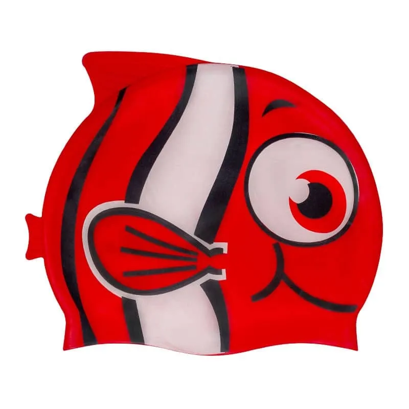 GENERICO - Gorro de Natación Silicona con Diseño de Pez Rojo