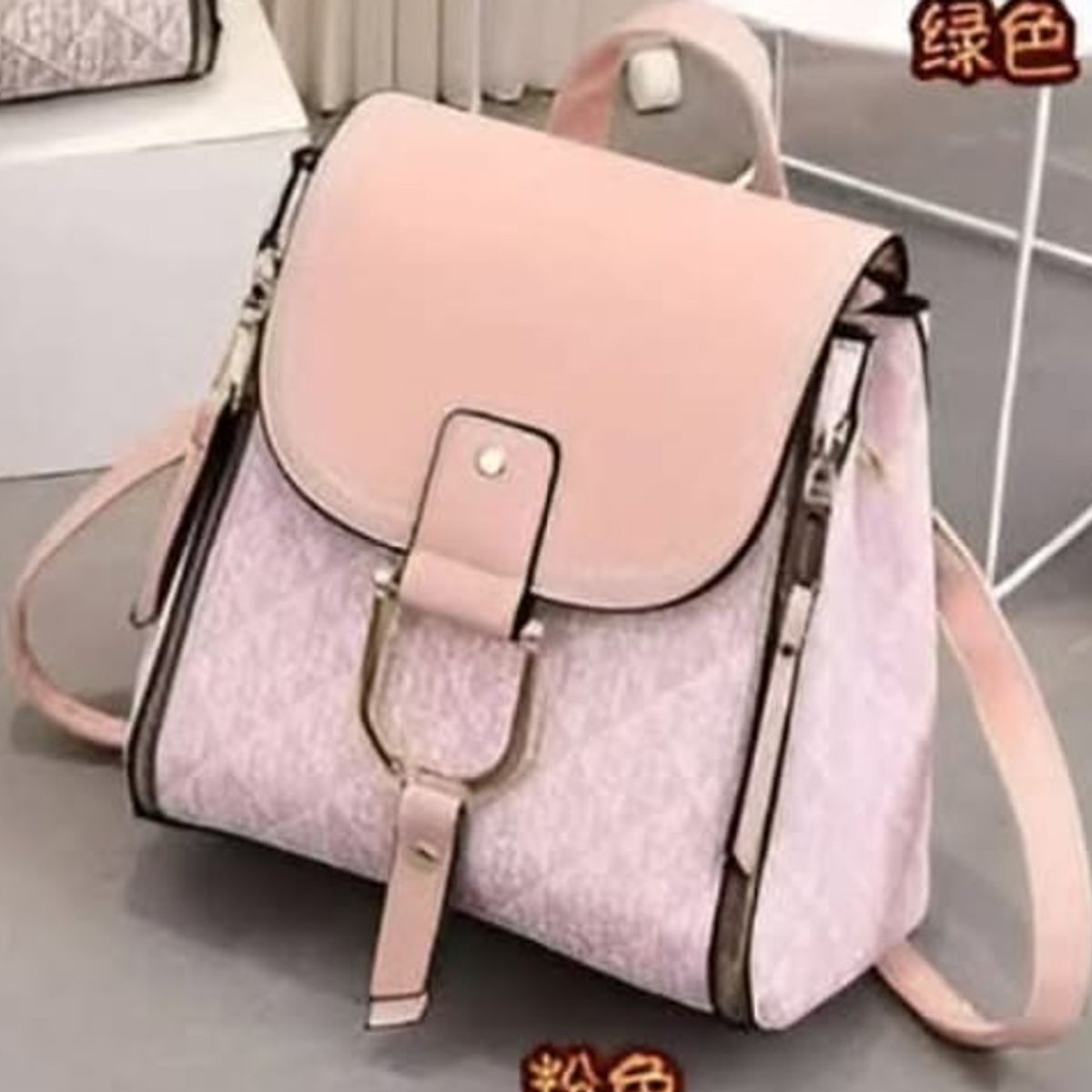 GENERICO - MOCHILA CARTERA BOLSO PREMIUN ALTA CALIDAD ROSADO