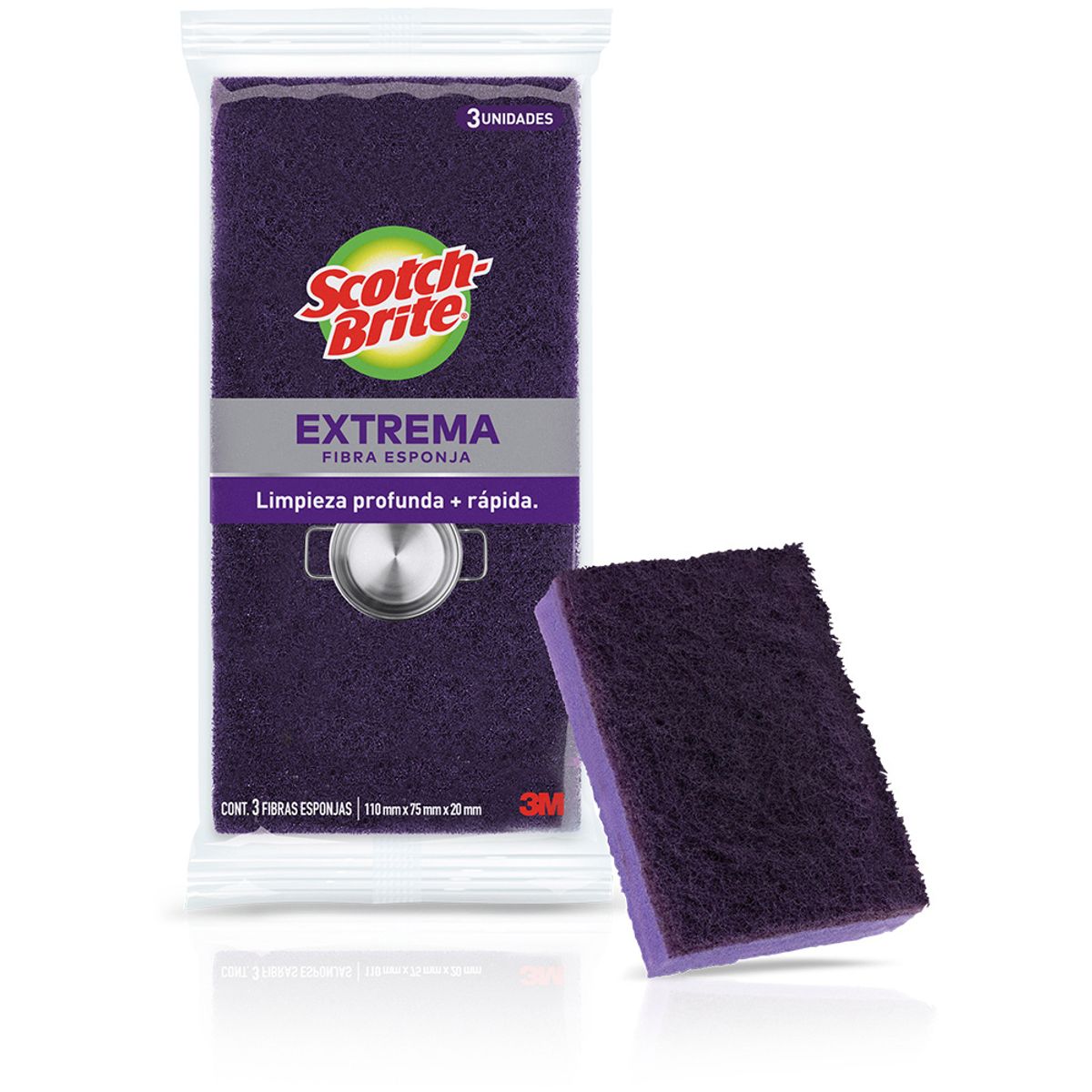 SCOTCH BRITE - Pack X3 Esponja Scotch Brite Extrema X3