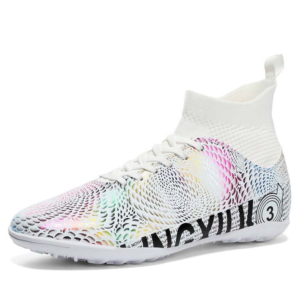 SHANDIAN - Zapatillas de Fútbol Hombre TF zapatos hombre Blanco