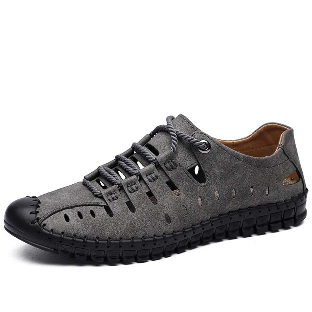 SHANDIAN - Sandalia Hombre De Primavera Verano Gris