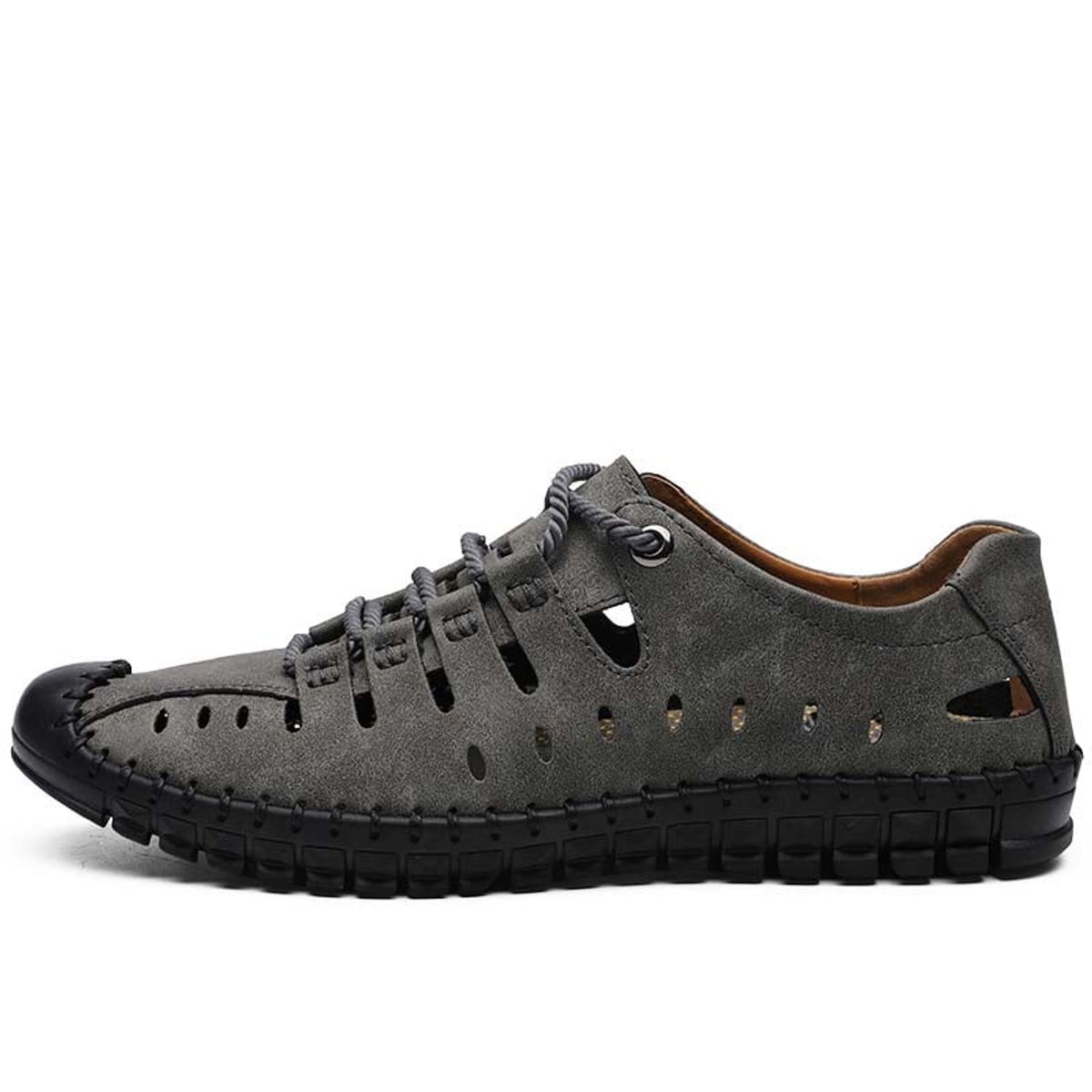 SHANDIAN - Sandalia Hombre De Primavera Verano Gris