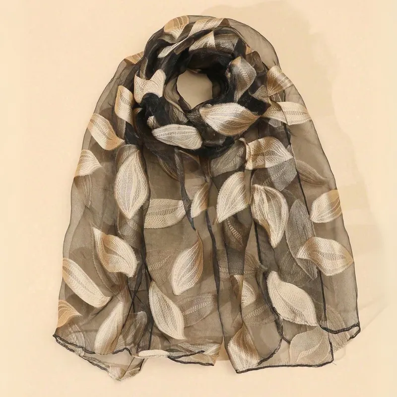 KAST PE - Pañoleta Bufanda Rosaura Beige de 175x70cm