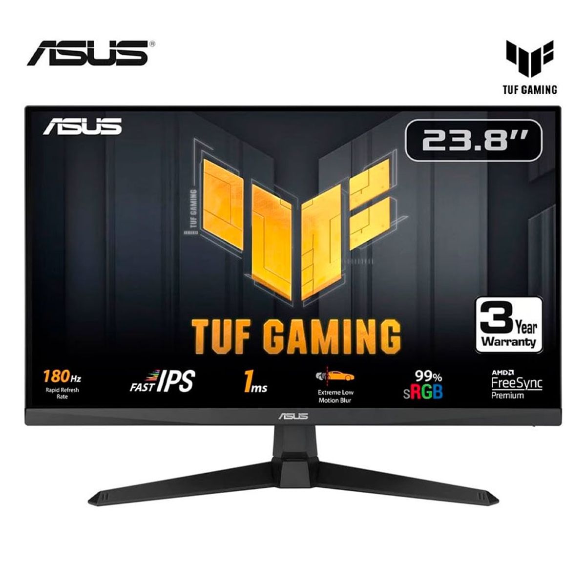 ASUS - Monitor Asus Tuf VG249Q3A 23.8 IPS FHD 180Hz 1Ms Parlante Integrado