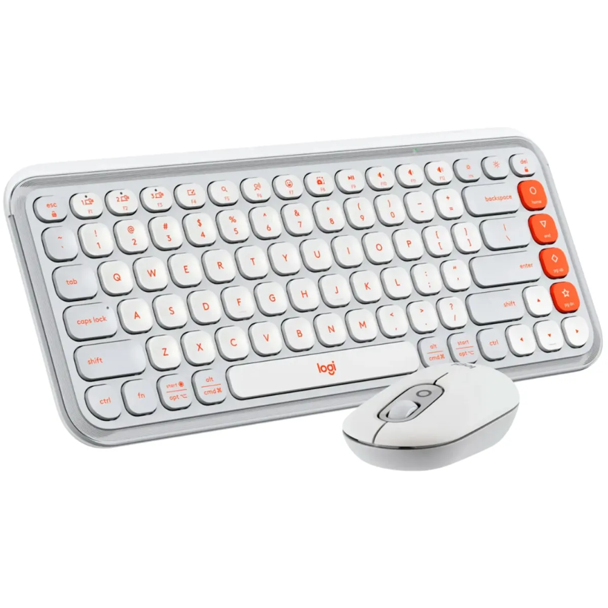 LOGITECH - Combo Logitech POP ICON Teclado y Mouse Bluetooth Blanco