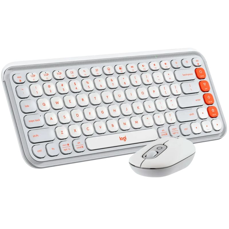 LOGITECH - Combo Logitech POP ICON Teclado y Mouse Bluetooth Blanco