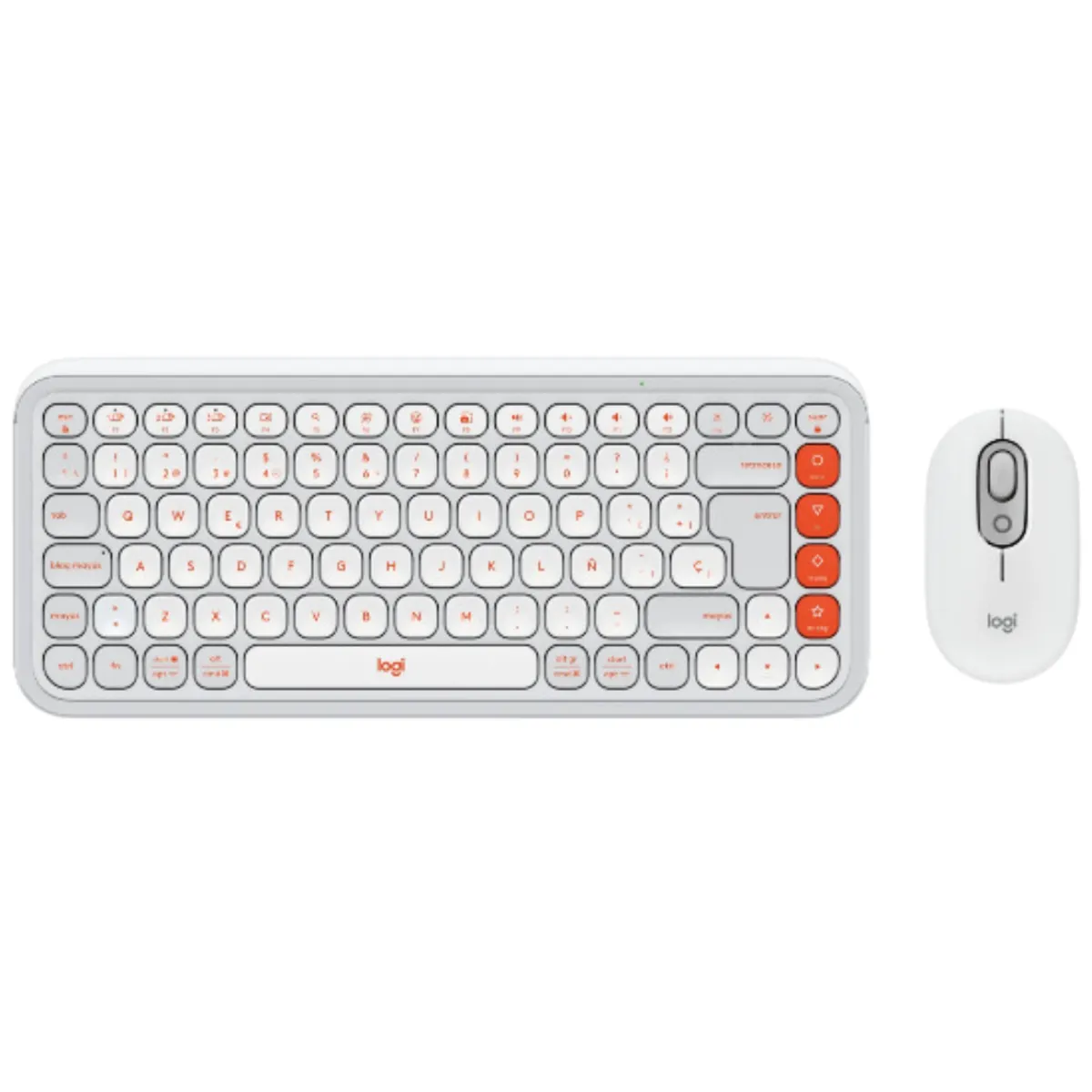 LOGITECH - Combo Logitech POP ICON Teclado y Mouse Bluetooth Blanco