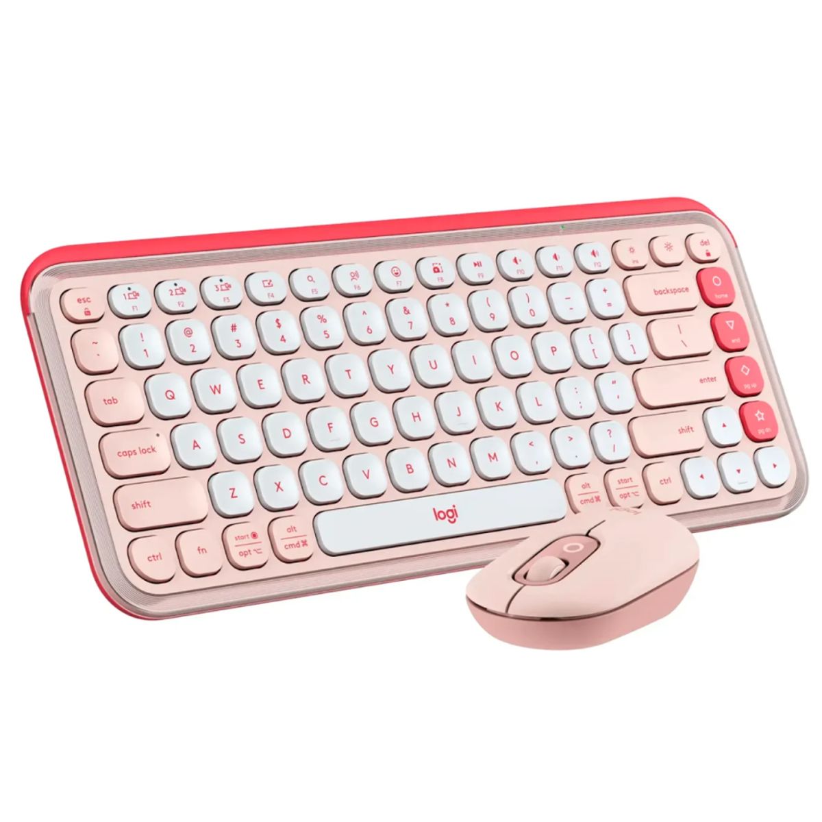LOGITECH - Combo Logitech POP ICON Teclado y Mouse Bluetooth Rosa