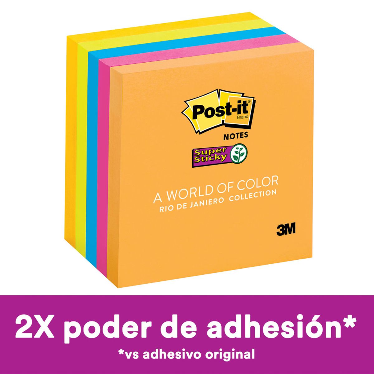 3M - Notas Adhesivas 654 Post It Supersticky Rio De Janeiro
