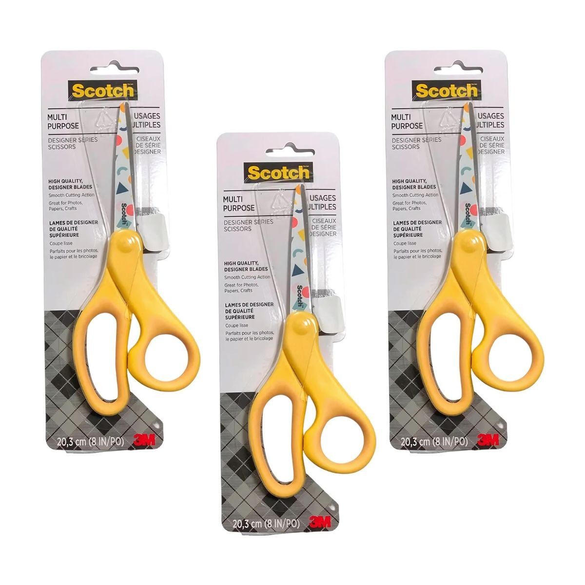3M - Pack x3 Tijera Scotch multiuso diseños