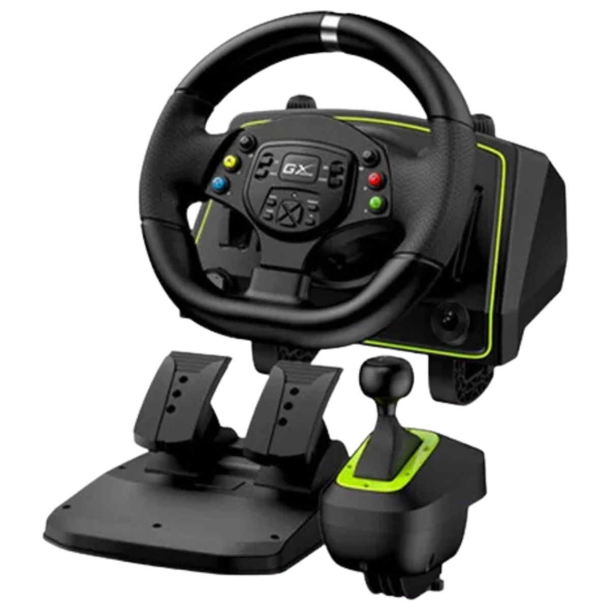 GENIUS GX - Timón + Pedal + Palanca Genius Gx Speed Master X2 Dual Motor Ps4