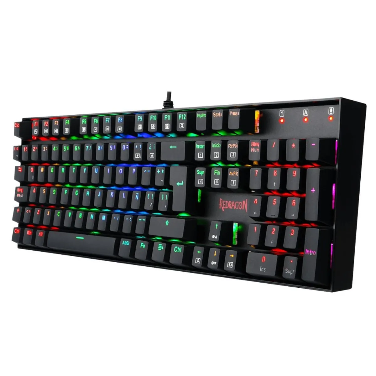 REDRAGON - Teclado Mecánico Redragon Negro Mitra K551 Switch Rojo RGB