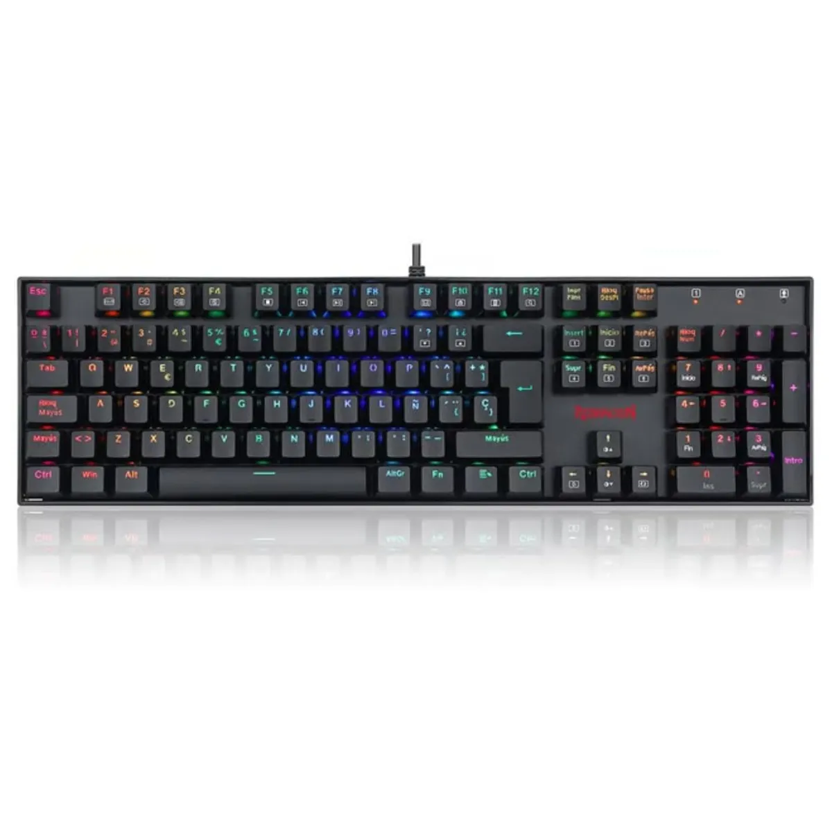 REDRAGON - Teclado Mecánico Redragon Negro Mitra K551 Switch Rojo RGB
