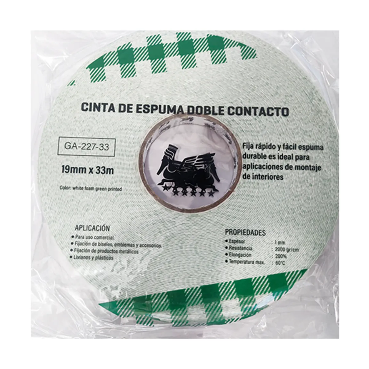 GENERICO - CINTA  DE ESPUMA DOBLE CONTACTO DE 19 MM X 33 MTS