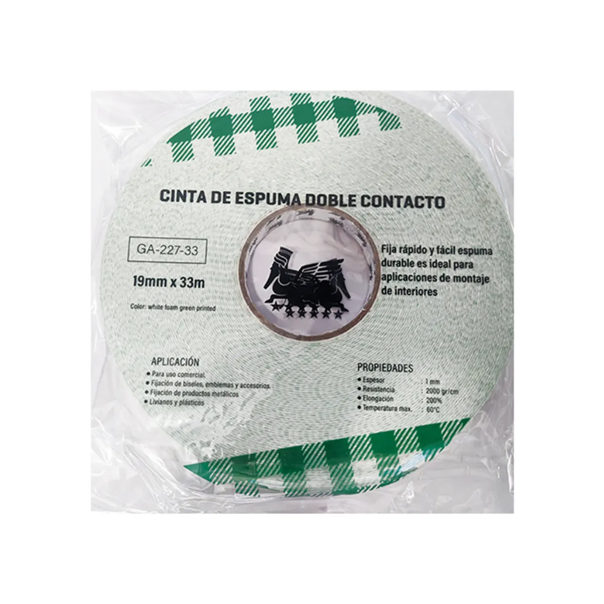 GENERICO - CINTA  DE ESPUMA DOBLE CONTACTO DE 19 MM X 33 MTS
