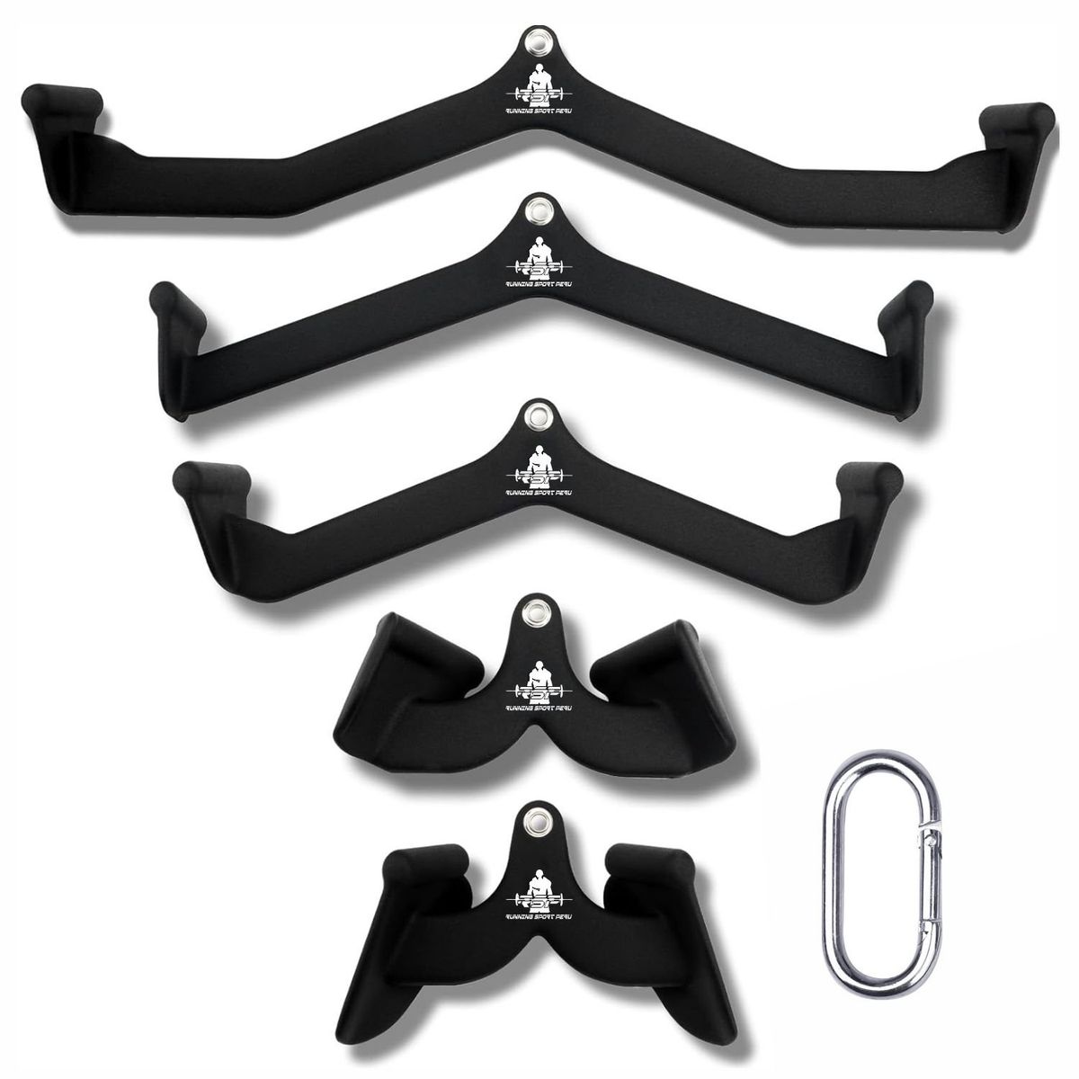 RUNNING SPORT PERU - Set 5 Barras para Poleas Anatómicas Gym Fitness