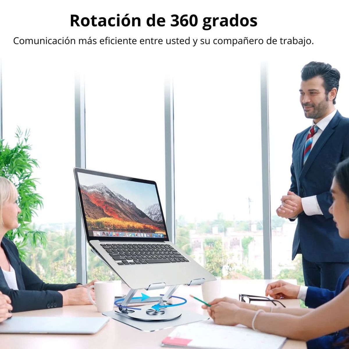 OEM - Soporte de Aluminio 360° BOSSNEY Laptop Tablets Soporta 30 KG BS-6805